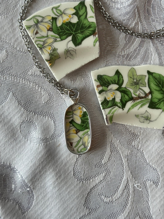 Ivy Lea Oval, Cascade Blossoms Silver