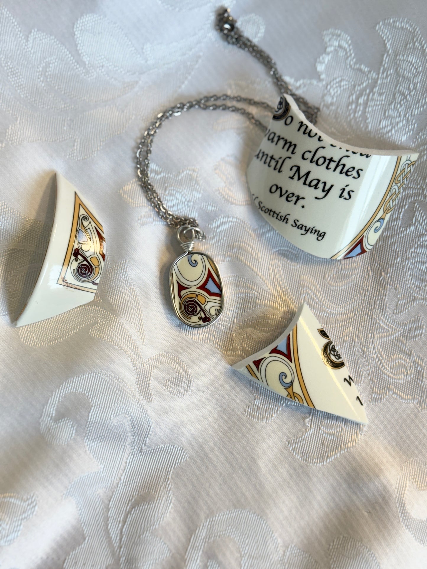 The Lost China Collection Oval, The Scroll, Silver