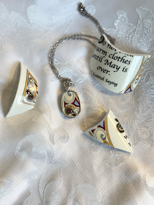 The Lost China Collection Oval, The Scroll, Silver